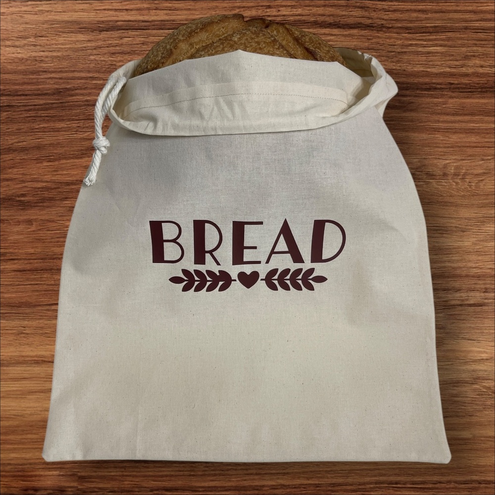 Farmhouse Linen Bread Bag, Rustic Handmade Reusable Bread Keeper, Eco-Friendly